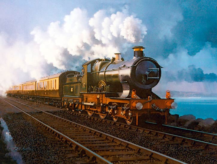 Painting of Great Western Railway loco City of Truro